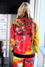 Load image into Gallery viewer, Fall Vibrance Floral Bomber Jacket
