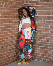 Load image into Gallery viewer, Blue Splash Floral Joggers
