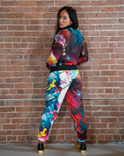 Load image into Gallery viewer, Blue Splash Floral Joggers
